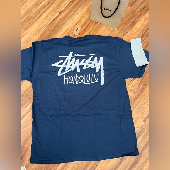 Stussy | Shirts | Stussy Honolulu Navy Tee Tshirt Brand New Sz